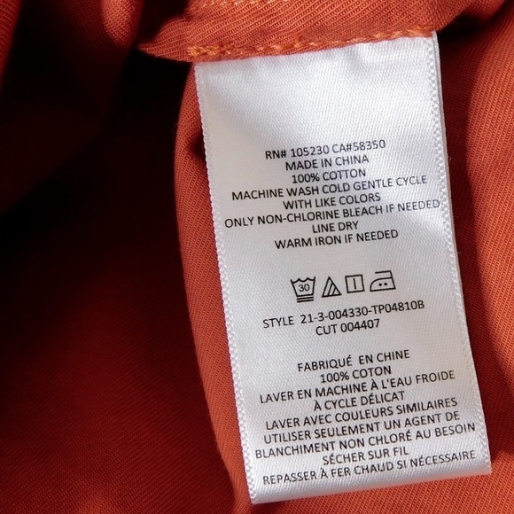 NWT!! JOIE Barrian Warm Spice Orange Peasant Top Blouse Tie Neck X-Small - Picture 13 of 14